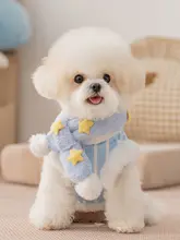 hipidog 小型犬用冬用ベスト【雪のようなデザイン・暖かい・フリースライニング】