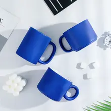 カップル用陶器製洗面カップセット【シンプルデザイン・マウスウォッシュカップ・歯ブラシホルダー】