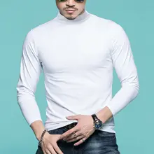 春季用 メンズ港風 長袖Tシャツ【コットン製・ハイネック・フィット】（セットアップ対応）