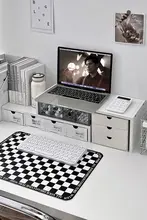 ノートパソコン用増高スタンド【デスク上収納ボックス・引き出し付き・オフィス用モニター置き】