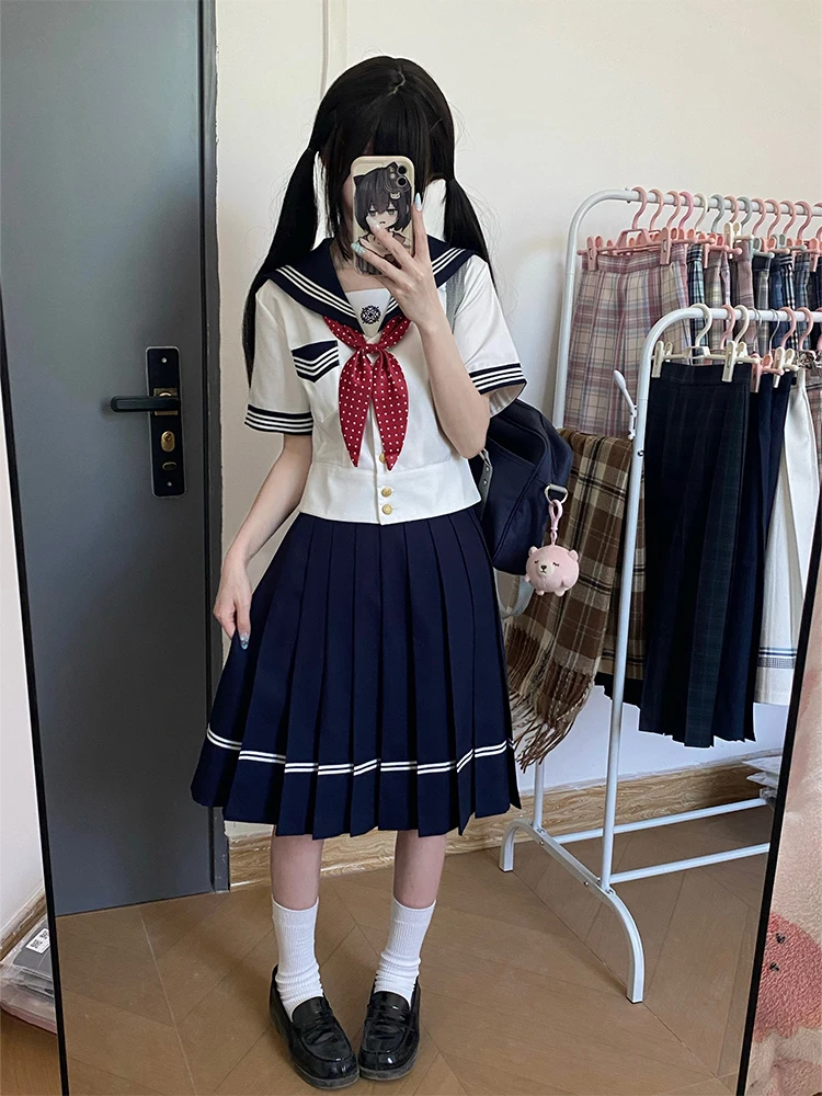 可愛い制服 高校風 セーラー服 セットアップ対応 マリンスタイル