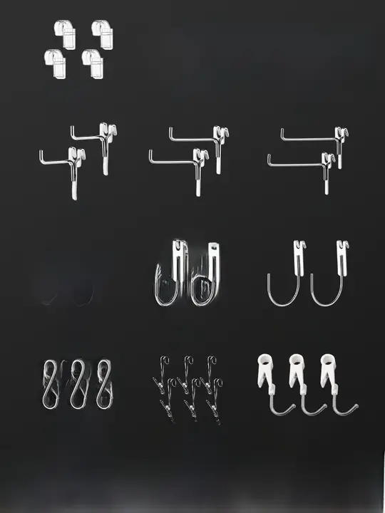 DIY用 壁掛けフック収納ラック【穴あけ不要・汎用パーツ・小物ディスプレイ】