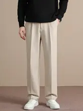 ビジネスカジュアル対応！抗しわ加工の九分丈スラックス【厚手・ゆったりストレート】