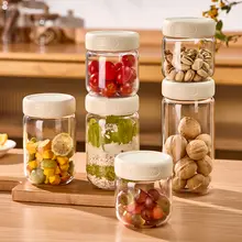 ガラス製密閉容器【お菓子やナッツ、コーヒー、茶葉、ドライフルーツ用・食品グレード・湿気防止】