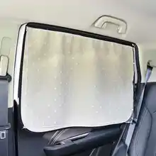 車内用トラック式サンシェード【フロント・リアシート対応・ベビー・子供用・UVカット・無地】