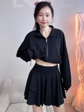 女性用ランニング長袖ジャケット【速乾・日焼け防止・ゆったりタイプ・ヨガ・フィットネス用】（セットアップ対応）