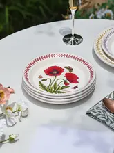 カラーリムのデザートプレート【花草園モデル・メドウシリーズ】