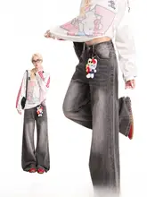 こなれた印象のウォッシュ加工デニムパンツ【ルーズフィット・ストレートレッグ】