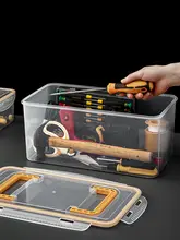 ツールボックス 収納ケース 透明 プラスチック 手提げ 家庭用 車載 釣り具 金物 工具収納 小物整理