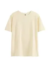 できる快適なTシャツ【コットン・夏用・クルーネック・ルーズフィット・ベージュ・カジュアル用】