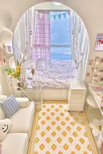 春の花園デザインラグ【高級感あるリビング・ベッドサイド用】