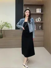 高級感あるレトロデニムショートジャ  ケット【女性用・おしゃれなカーディガン・スリップドレスと相性抜群】（セットアップ対応）