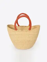 手編みのトートバッグ【カゴ型・収納に最適・女性用】