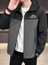 春秋用 メンズ フード付きカジュアルジャケット【薄手・ゆったりサイズ】（セットアップ対応）