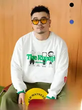 ウェンゼビルプリントスウェットシャツ【ユニセックス・ルーズフィット・秋用・フェイクレイヤード】（セットアップ対応）