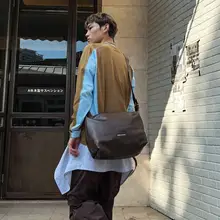 トートバッグ ピローバッグ ユニセックス レザー ショルダー クロスボディ アンダーアーム シンプル ストリート インスタ映え おしゃれ 「YUEN」