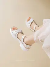 夏用レディーススポーツサンダル【厚底・通気性・フラット】