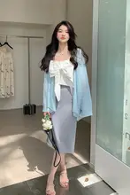 薄手ニットカーディガン【秋冬用・ゆったりデザイン・長袖・紫外線カット】