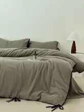 極上の柔らかさの二重ガーゼ・リボンデザインの無地全棉ベッドリネン（セットアップ対応）