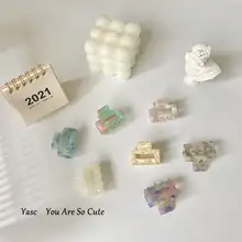 ミニヘアクリップ【アセテート製・かわいいデザイン・ハチミツカラー・前髪用】