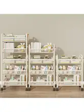 移動式収納ワゴン【多層・デスク下用・キャスター付き】
