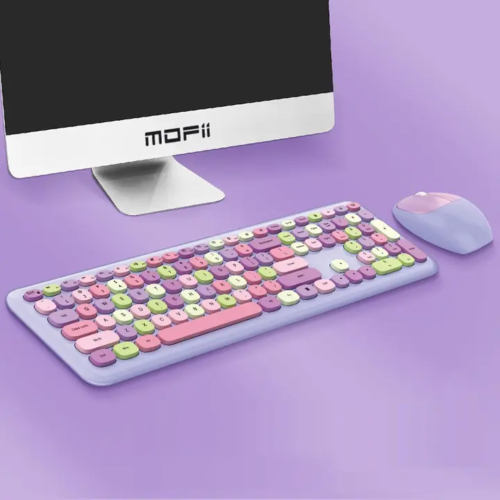 静音ワイヤレスキーボードとマウス【ノートパソコン用・ミニデスクトップ用・薄型】（セットアップ対応）