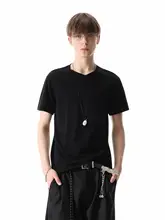 Vネック極簡ストリートスタイル短袖Tシャツ【美しいフィット感・カジュアルデザイン】