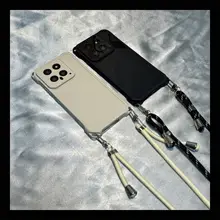シンプルな首掛けスマホケース【対応機種多数・ストラップ付き】