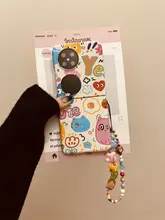 華為ポケット用 スマホケース【折りたたみ式・グラフィティ花柄・ネコデザイン】