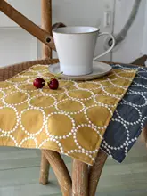 刺繍花柄フレンチスタイル テーブルマット・コースター・ランチョンマット セット【家庭用・装飾用】