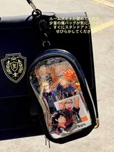 クリアポーチ 痛バッグ アクリルスタンド 缶バッジ フィギュア カプセル グッズ収納 小型 お出かけ