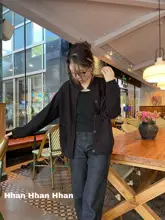 秋季コットン無地ラウンドネックゆったり野球ジャケット