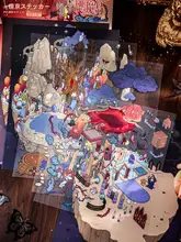 浮遊双島の景観デザインステッカー【欧州風・ファンタジー・青空の島】