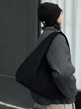 復古デザインのトートバッグ【スエードタッチ・ユニセックス・通勤用】