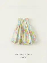 女児用夏のフリルワンピース【プリンセススタイル・子供服】（セットアップ対応）