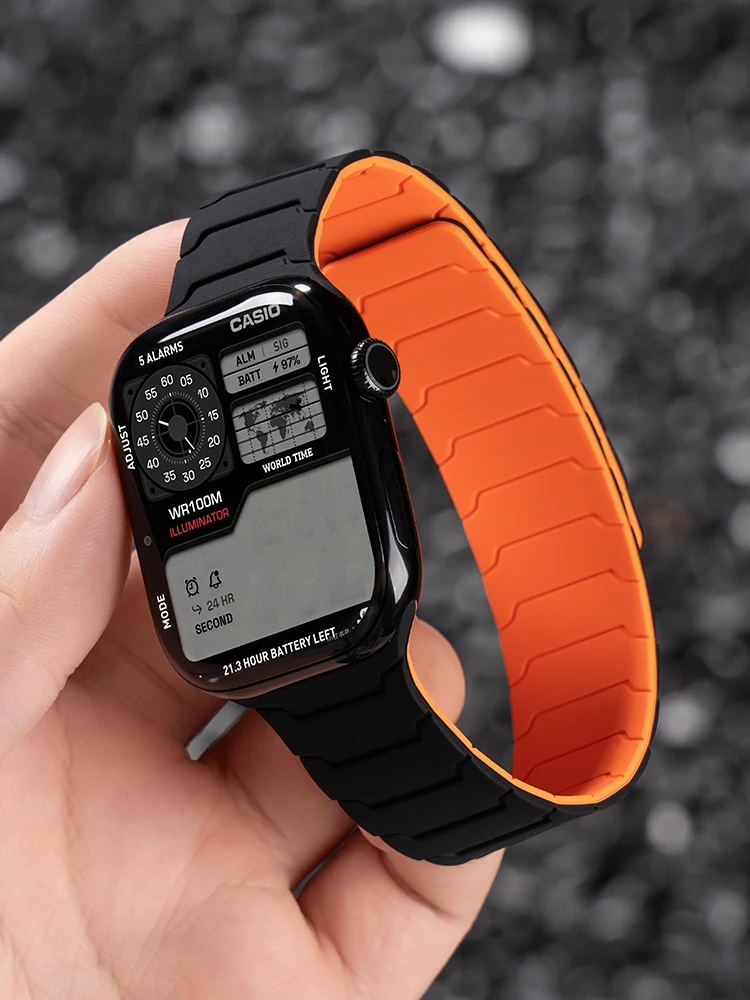 Apple Watch用 磁吸シリコンバンド：通気性とデザインの最適化