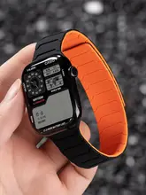 Apple Watch バンド シリコン マグネット式 通気性 スポーツ サマー ユニセックス 上品