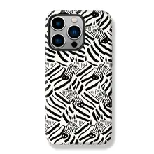 ゼブラ柄アート風スマートフォンケース【シンプルデザイン・複数機種対応】