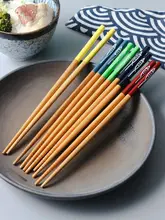 天然竹製カラフルな個人用箸【防滑・防カビ・高温耐性】（セットアップ対応）