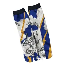 春夏用 カートゥーン デザインの中筒分足ソックス【女性用・可愛い花柄・個性的】