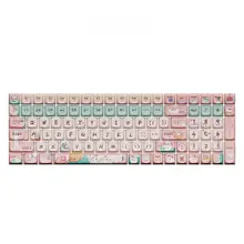 小翘68/100キー機械キーボード かわいいカートゥーン 熱昇華技術