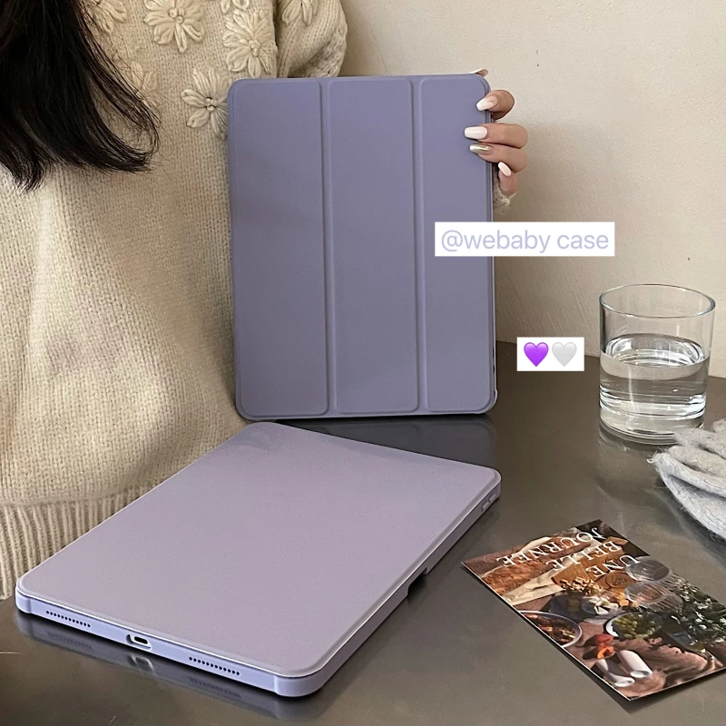 保護ケース タブレット 10世代 air5 mini6 pro11 ハードケース 衝撃吸収 優しい芋紫色：軽量かつ衝撃吸収のパープル一体型ハードシェル