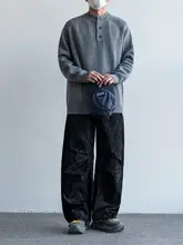 ストライプのテクスチャー が魅力的なメンズカジュアルパンツ【ゆったりしたストレート・カーゴデザイン】（セットアップ対応）
