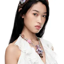 ネックレス ストーン デザイン レディース 誕生日プレゼント ギフト 「YVMIN x SHUSHUTONG」