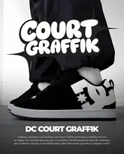 DCコートグラフィックスケートシューズ【厚い靴舌・耐磨大底】