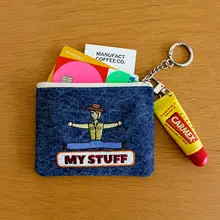 刺繍イラスト付き多目的財布【コインケース・カードポケット・イヤホン・リップ・証明書収納】