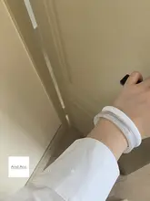 ヴィンテージアクリル幾何学不規則デザイン樹脂ブレスレット【おしゃれで個性的】