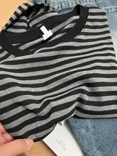 大きいサイズ ボーダー柄 カジュアルロングスリーブTシャツ【春用・ラウンドネック・フィット】