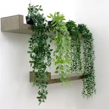 フェイクユーカリ葉の壁掛け観葉植物【マット仕上げ・インテリア装飾用】