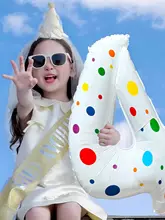数字風船誕生日飾り【子供向け・フォトプロップス・バースデーパーティー用】（セットアップ対応）